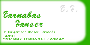 barnabas hanser business card